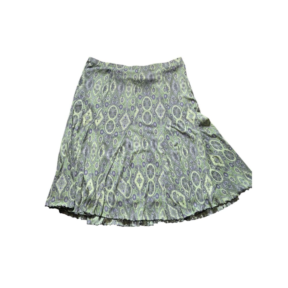 Green Bohemian whimsy fairycore midi skirt size xl cottagecore goblincore forest